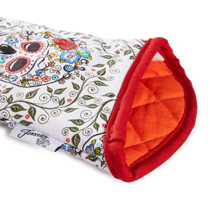 Fiesta Skull & Vine Oven Mitt & Pot Holder, Multi, 2 Piece - Image 3